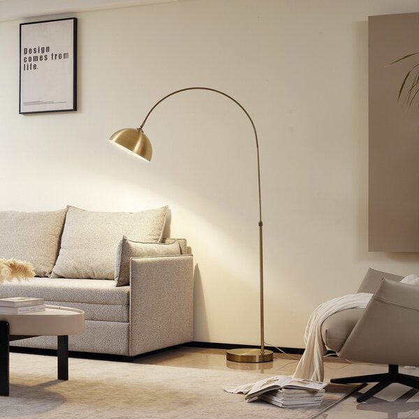 Stojací Lampa Lindby, Lennart, Bronzová / starobylá mosaz, Obývací pokoj, Kov, Moderní