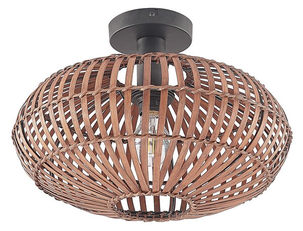 Stropní Lampa Lindby, Majeora, stmívatelné, Dřevo, Obývací pokoj, Bambus, Boho