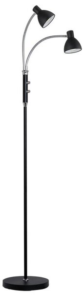 Stojací Lampa Halo Design, Černá, Obývací pokoj, Kov