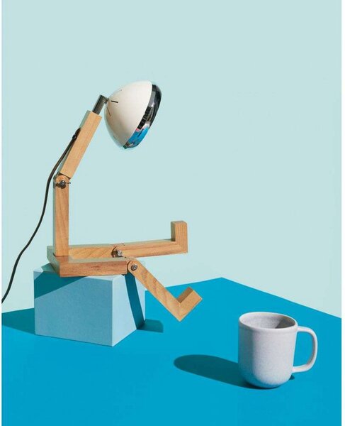 Stolní lampa MR. WATTSON, Bílá, Obývací pokoj, Kov