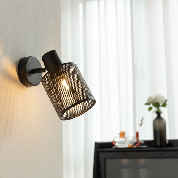 Stropní Lampa Lindby, Stancho, stmívatelné, Černá, Obývací pokoj, Kov, Moderní