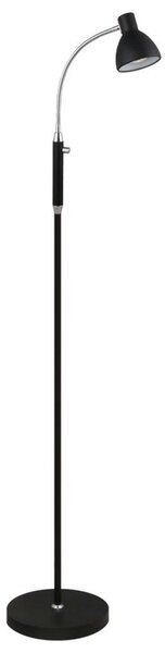 Stojací Lampa Halo Design, Černá, Obývací pokoj, Kov