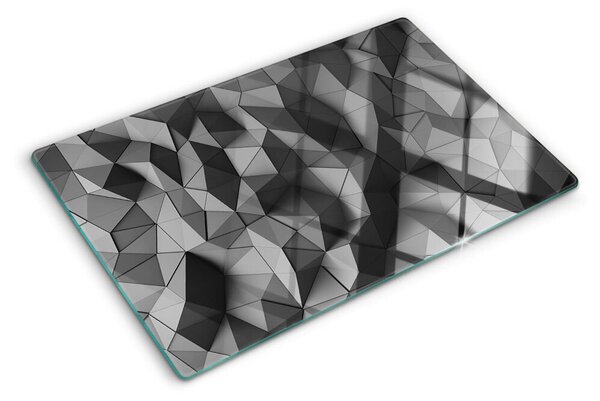 Krájecí prkénko skleněné Abstraktní geometrický vzor v odstínech šedé ddk-nr-wm-00006109
