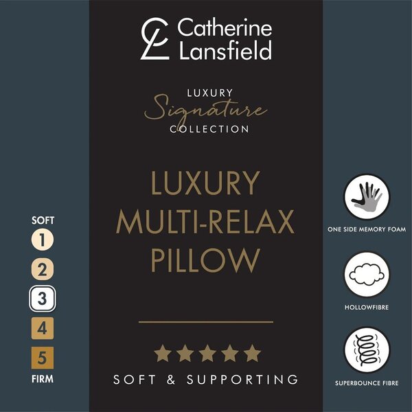 Polštář s výplní z paměťové pěny 48x74 cm Luxury Multi Relax – Catherine Lansfield