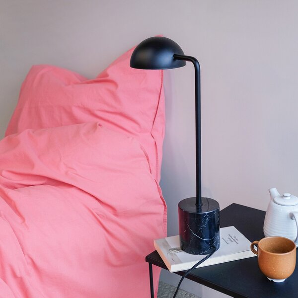 Stolní lampa Dyberg Larsen, Marble, Černá, Pracovna, Kámen, Skandinávský