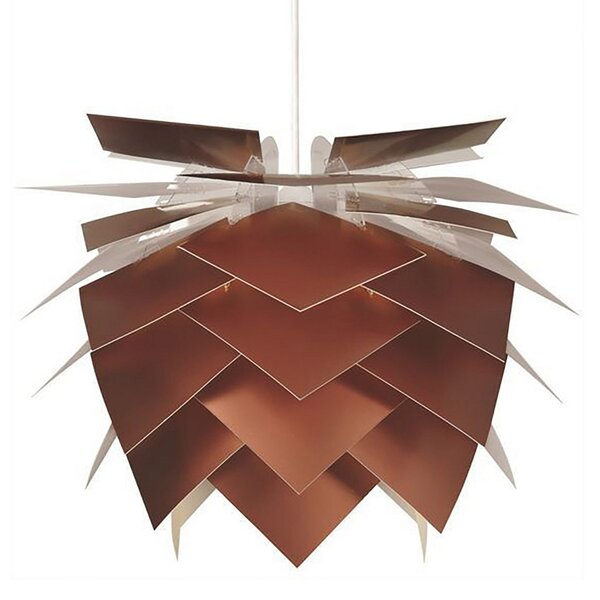 Závěsná svítidlo Dyberg Larsen, Illumin Copper Look, stmívatelné, Měděná, Obývací pokoj, Plast, Design