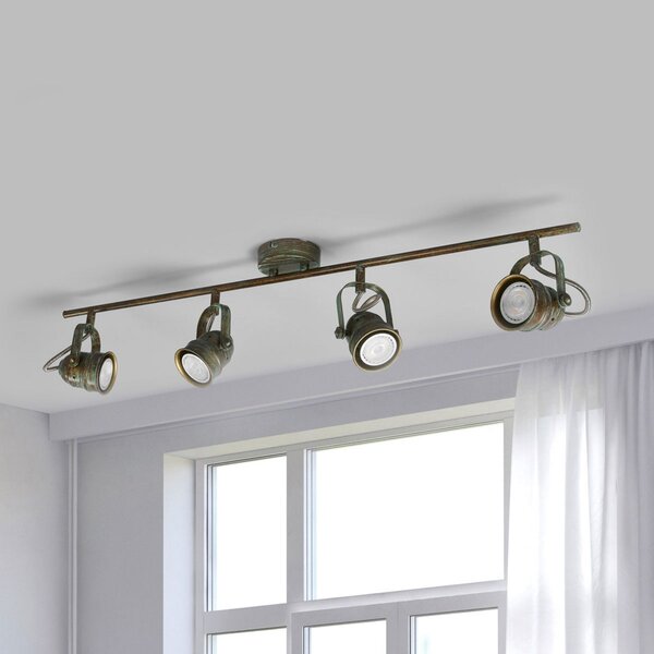 Stropní Lampa Lindby, Leonor, stmívatelné, Bronzová / starobylá mosaz, Obývací pokoj, Kov, Starožitný