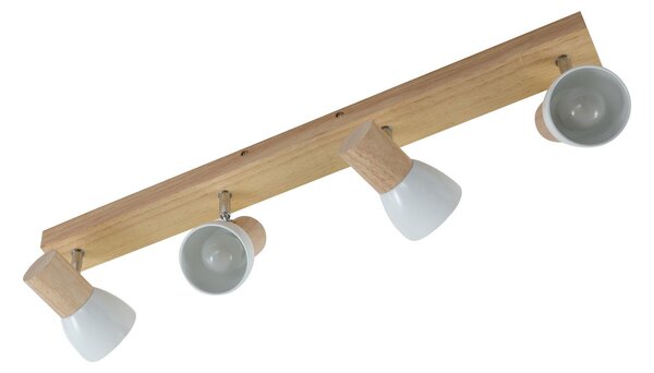 Stropní Lampa Lindby, Thorin, stmívatelné, Dřevo, Obývací pokoj, Dřevo, Skandinávský