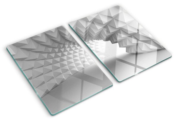 Skleněná deska do kuchyně 3D geometrický vzor ddk-nr-wm-00006114
