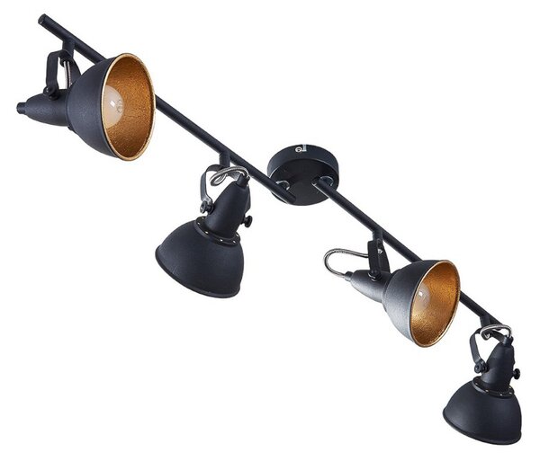 Stropní Lampa Lindby, Julin, stmívatelné, Černá, Obývací pokoj, Kov, Moderní