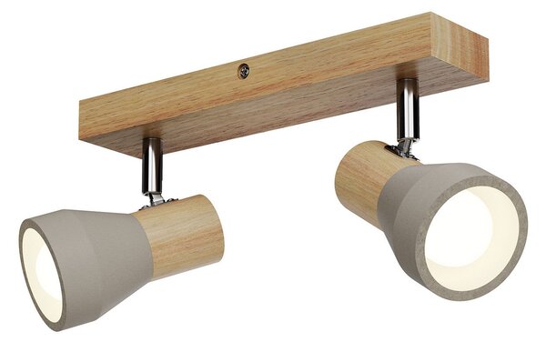 Stropní Lampa Lindby, Filiz, stmívatelné, Dřevo, Ložnice, Dřevo, Skandinávský