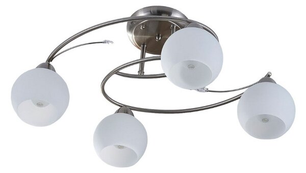 Stropní Lampa Lindby, Svean, stmívatelné, Šedá, Obývací pokoj, Sklo, Moderní