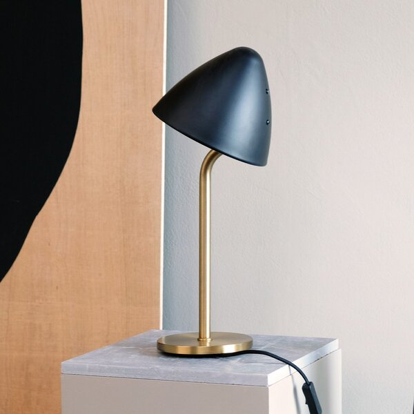Stolní lampa Dyberg Larsen, Oulu, Černá, Obývací pokoj, Kov, Design