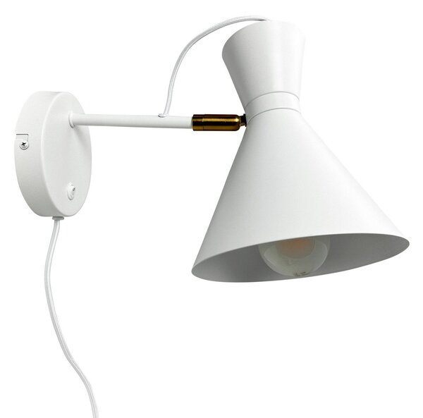 Nástěnná Svítidla Dyberg Larsen, Cindy, Bílá, Obývací pokoj, Kov, Design