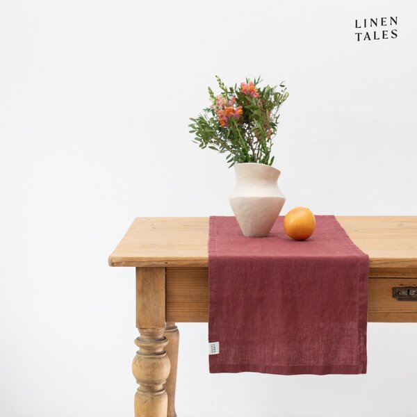 Lněný běhoun na stůl 40x200 cm Marsala – Linen Tales