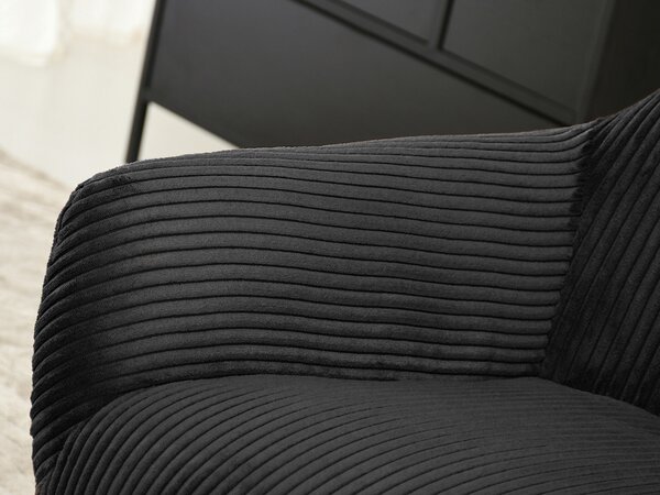 Relaxační křeslo Condorin (černá) (s podnožkou)