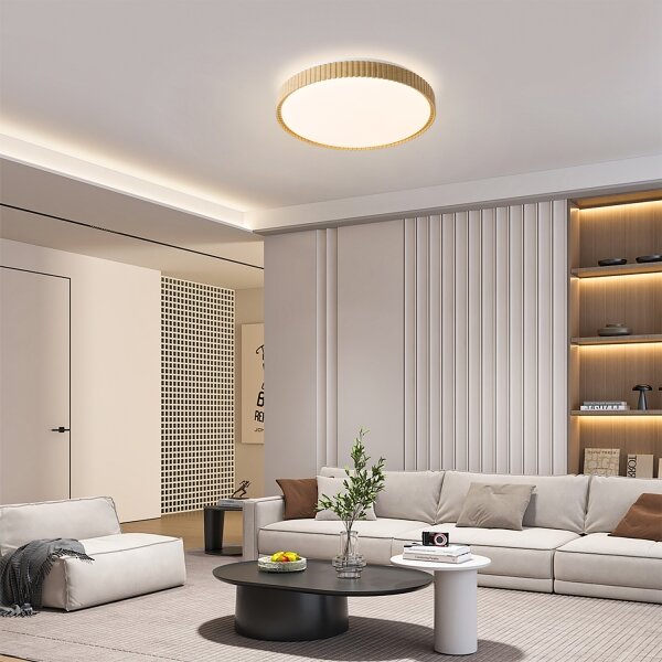 Brilagi-LED Stm. strop. sv. CORVO LED/72W/230V 3000-6000K dek. dřeva pr.50 cm+DO