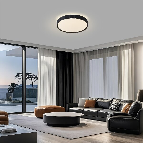 Brilagi - LED Stmív. strop. sv. CORVO LED/54W/230V 3000-6000K černá pr. 40 cm+DO