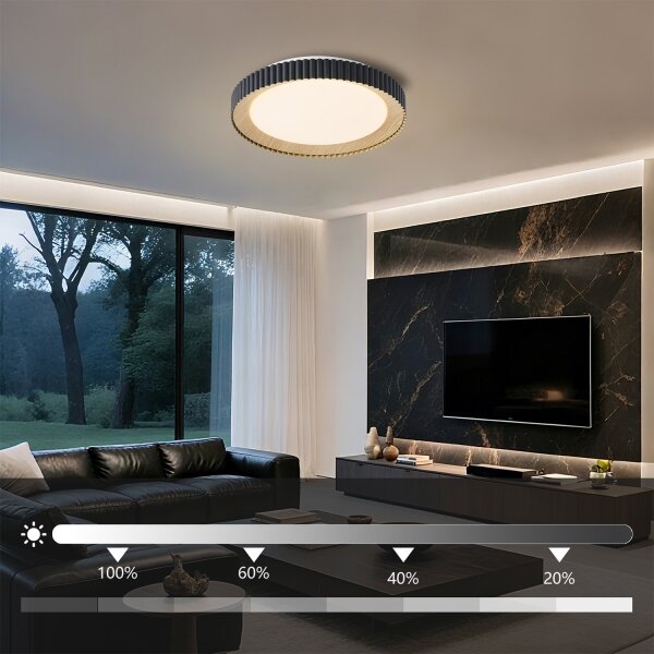 Brilagi - LED Stmív. strop. sv. NEXO LED/48W/230V 3000-6000K černá pr. 43 cm +DO