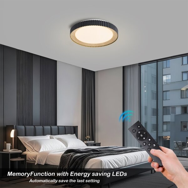 Brilagi - LED Stmív. strop. sv. NEXO LED/48W/230V 3000-6000K černá pr. 43 cm +DO