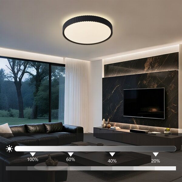 Brilagi - LED Stmív. strop. sv. ORINO LED/54W/230V 3000-6000K černá pr. 43 cm+DO