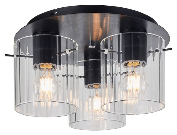 Stropní Lampa Lucande, Eirian, stmívatelné, Transparentní, Obývací pokoj, Kov, Moderní