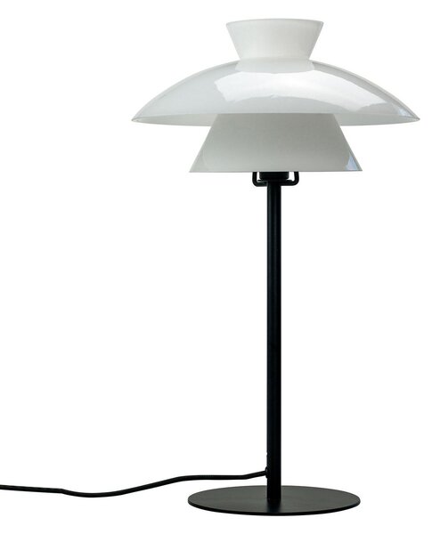 Stolní lampa Dyberg Larsen, Valby, Bílá, Obývací pokoj, Sklo, Skandinávský