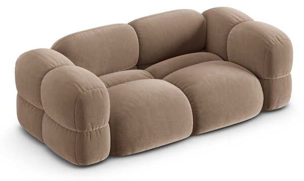 Hnědá sametová pohovka 210 cm Loretto – Cosmopolitan Design