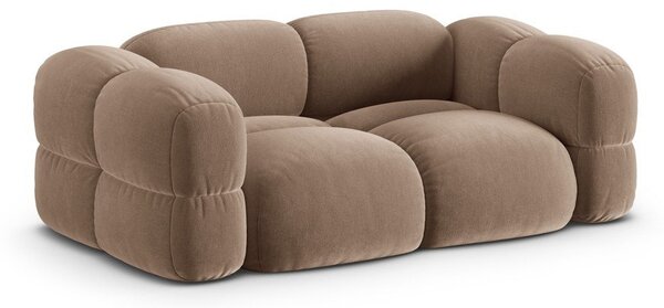Hnědá sametová pohovka 210 cm Loretto – Cosmopolitan Design