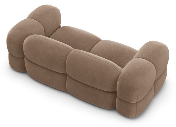 Hnědá sametová pohovka 210 cm Loretto – Cosmopolitan Design