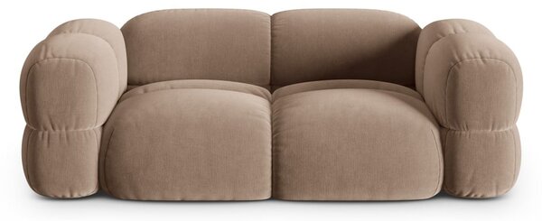 Hnědá sametová pohovka 210 cm Loretto – Cosmopolitan Design