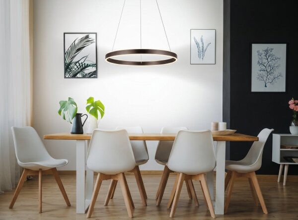Eglo 33483 - LED Lustr na lanku ALCAZABA 2xLED/18W/230V 3000K pr. 55 cm bronzová