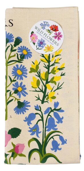 Béžová bavlněná utěrka Rex London Wild Flowers, 50 x 70 cm