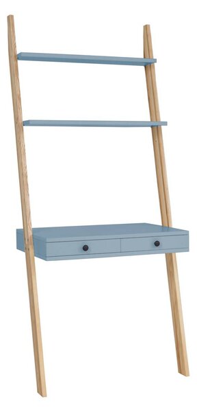 Konzolový stojan s pracovní deskou Hilding, 49x79x183 cm, jemně modrá/přírodní