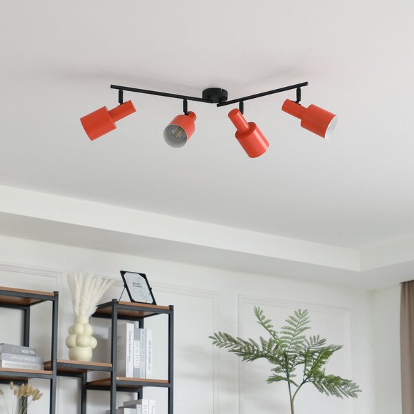 Stropní Lampa Lindby, Ovelia, stmívatelné, Oranžová, Obývací pokoj, Kov, Moderní