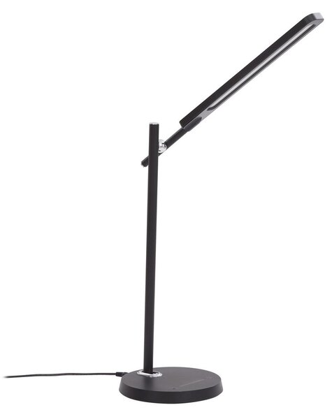 Stolní lampa Lindby, Valtorin, stmívatelné, Černá, Pracovna, Plast, Moderní