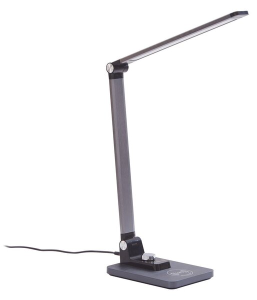 Stolní lampa Lindby, Valtaris, stmívatelné, Metalická, Pracovna, Plast, Moderní