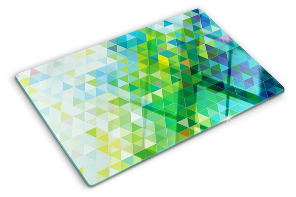 Skleněná krájecí deska Geometrie barevných trojúhelníků ddk-nr-wm-00006133