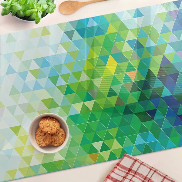 Skleněná krájecí deska Geometrie barevných trojúhelníků ddk-nr-wm-00006133