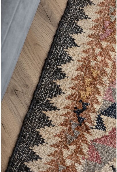 Šedý ručně tkaný jutový koberec 80x150 cm Roya Parsa – Elle Decoration