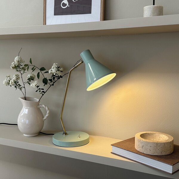 Stolní lampa Dyberg Larsen, Sleep, Zelená, Obývací pokoj, Kov, Design