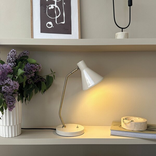 Stolní lampa Dyberg Larsen, Sleep, Bílá, Obývací pokoj, Kov, Design