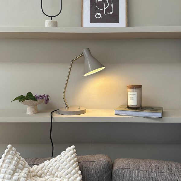 Stolní lampa Dyberg Larsen, Sleep, Šedá, Obývací pokoj, Kov, Design