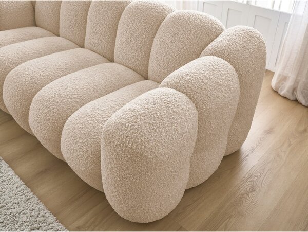 Světle hnědá pohovka z textilie bouclé 232 cm Hippolyte – Bobochic Paris