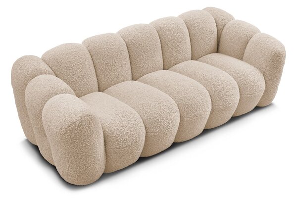 Světle hnědá pohovka z textilie bouclé 232 cm Hippolyte – Bobochic Paris