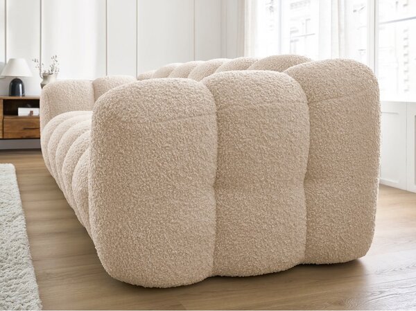 Světle hnědá pohovka z textilie bouclé 232 cm Hippolyte – Bobochic Paris