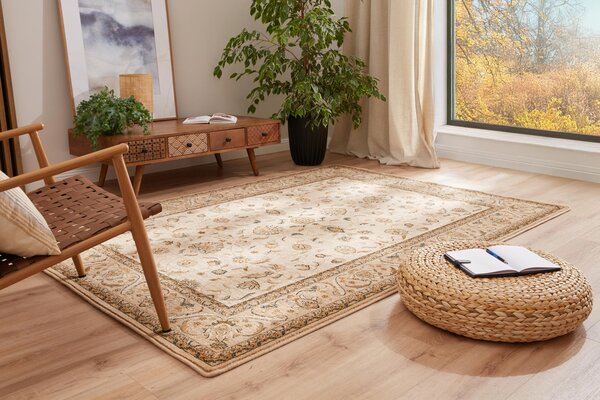 Kusový koberec vlněný Dywilan Omega Aries Perla 2 béžový Rozměr: 66x100 cm