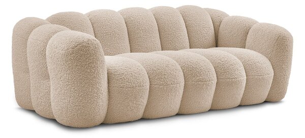 Světle hnědá pohovka z textilie bouclé 232 cm Hippolyte – Bobochic Paris