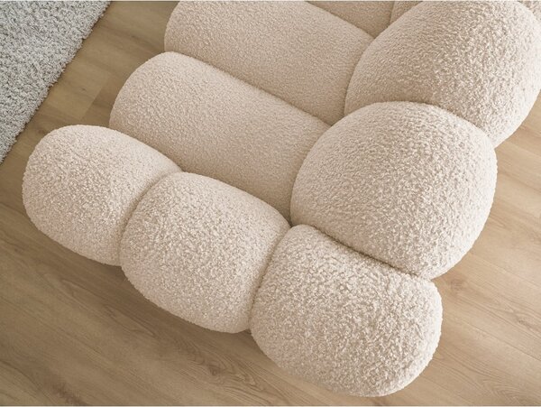 Světle hnědá pohovka z textilie bouclé 232 cm Hippolyte – Bobochic Paris