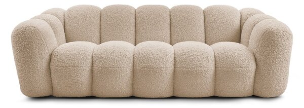 Světle hnědá pohovka z textilie bouclé 232 cm Hippolyte – Bobochic Paris
